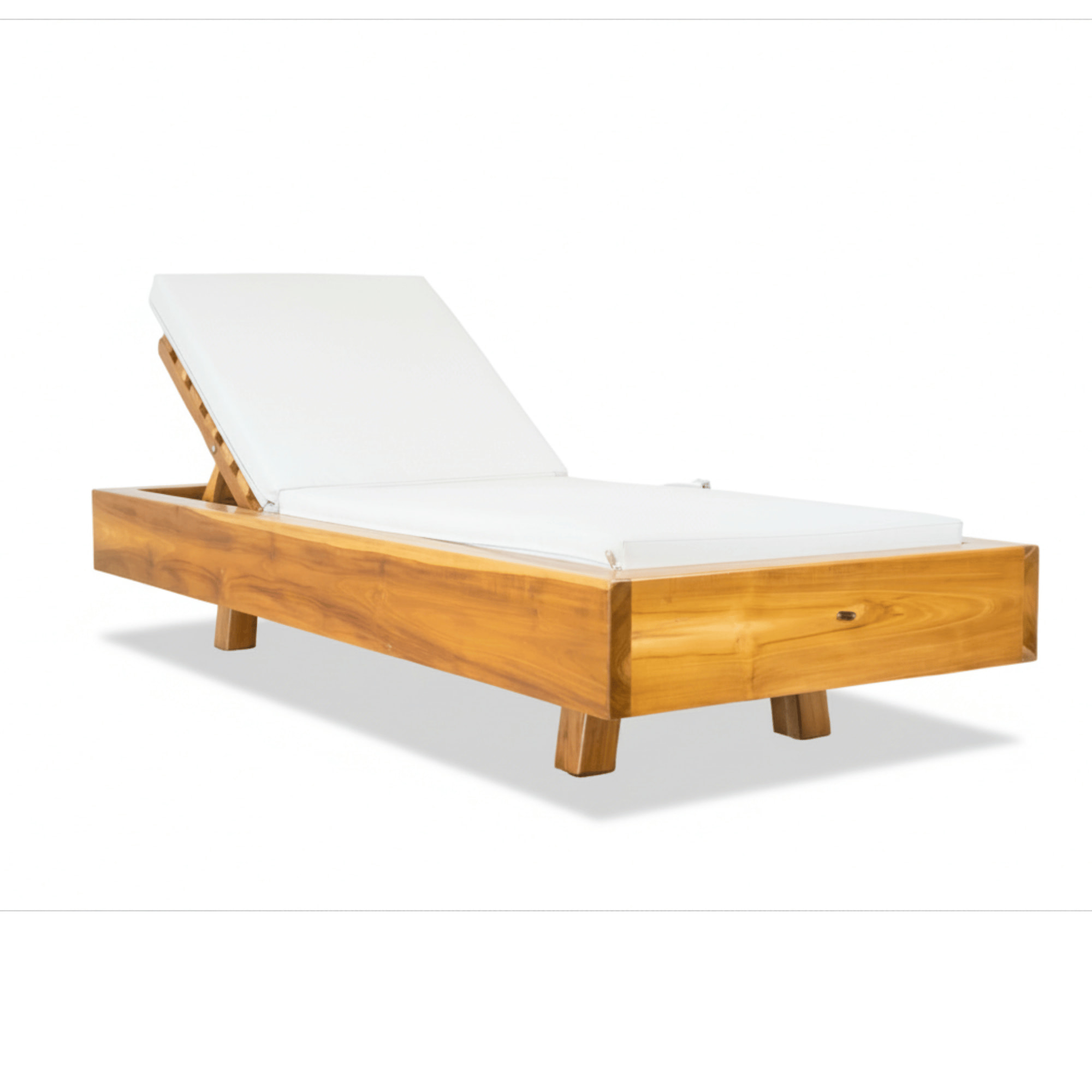 ASOLEADORA NAWA EN MADERA TECA CON COJINERÍA SILVERTEX - Imagen 2