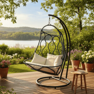 COLUMPIO OLA TEJIDO NAILON AZUL CON COJINERÍA