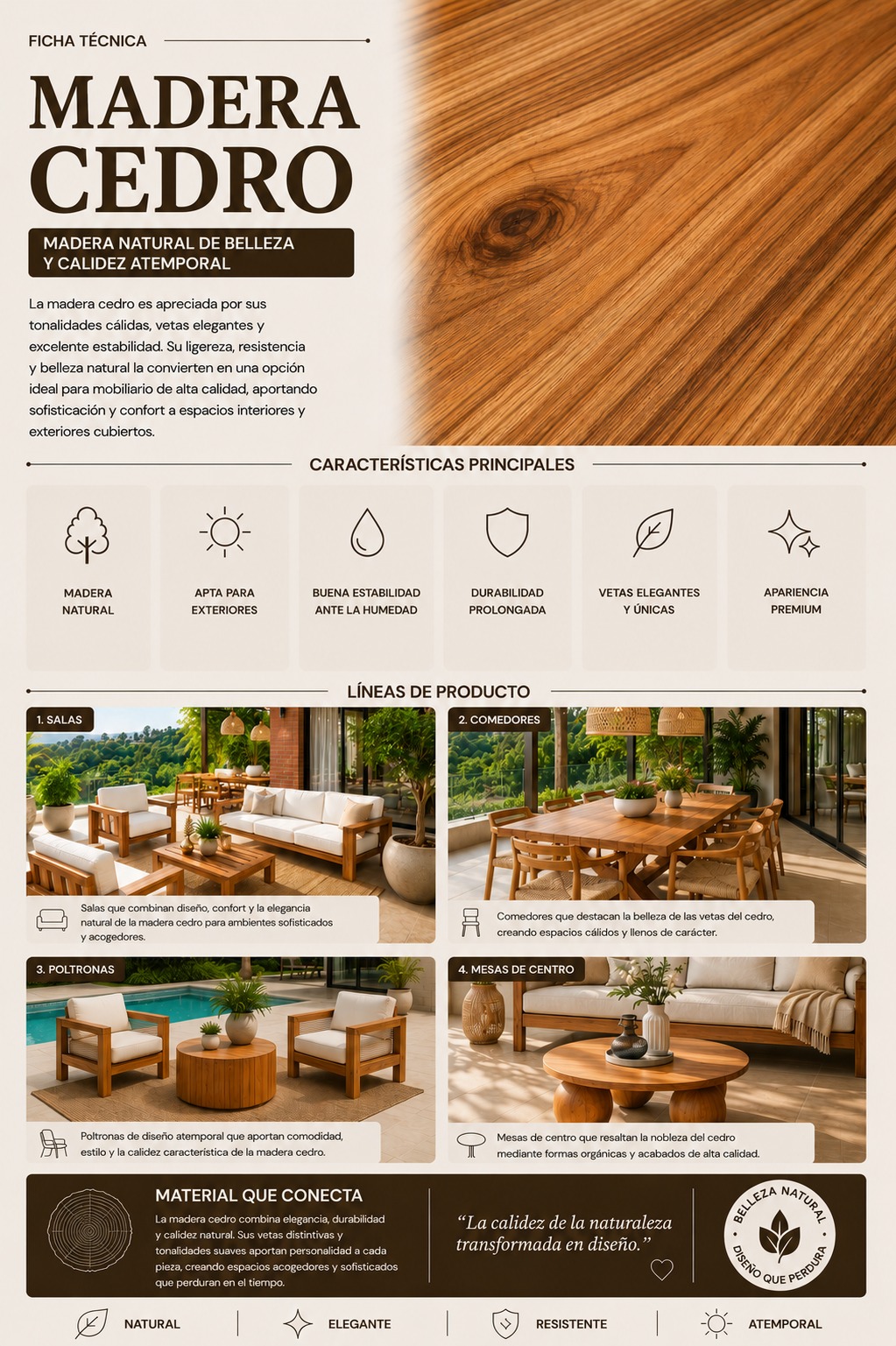 Ficha técnica de la madera de cedro