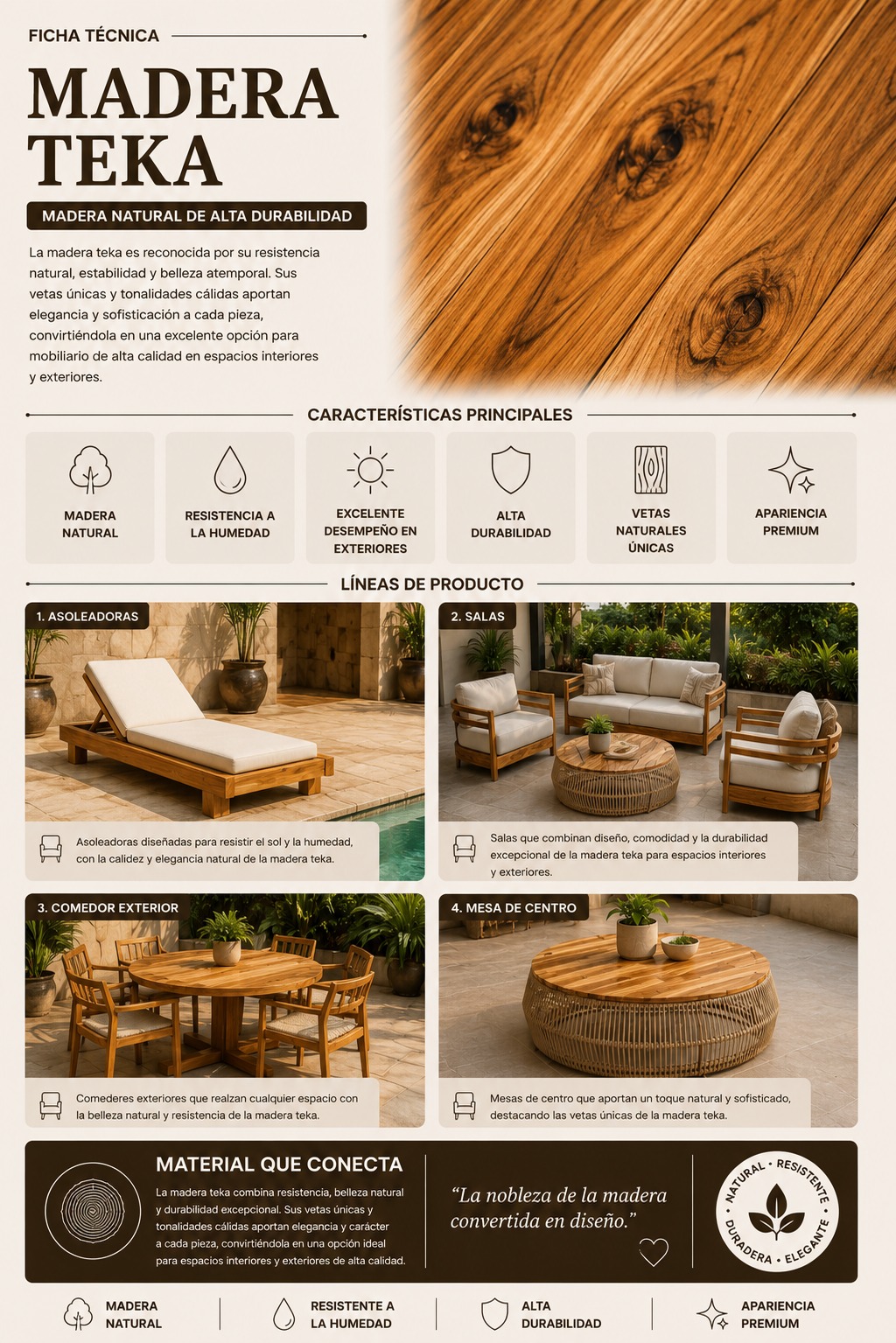 Ficha técnica de la madera de teca